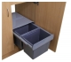 Kosz do segregacji 2x15L z amortyzatorem 